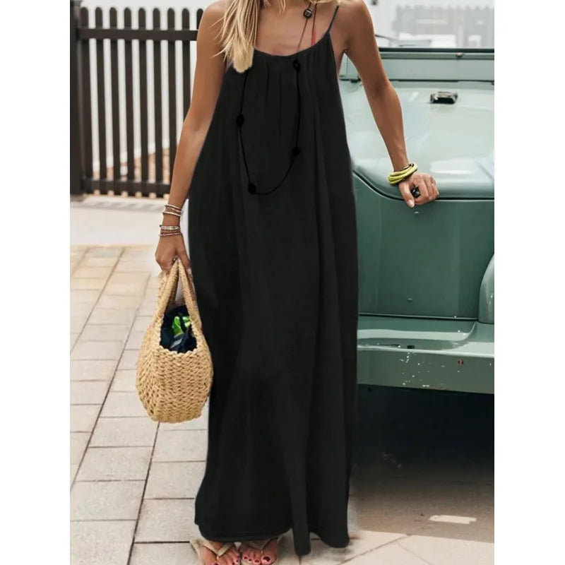 ✨ Vestido Maxi Sin Tirantes de Nueva Temporada – Comodidad y Estilo