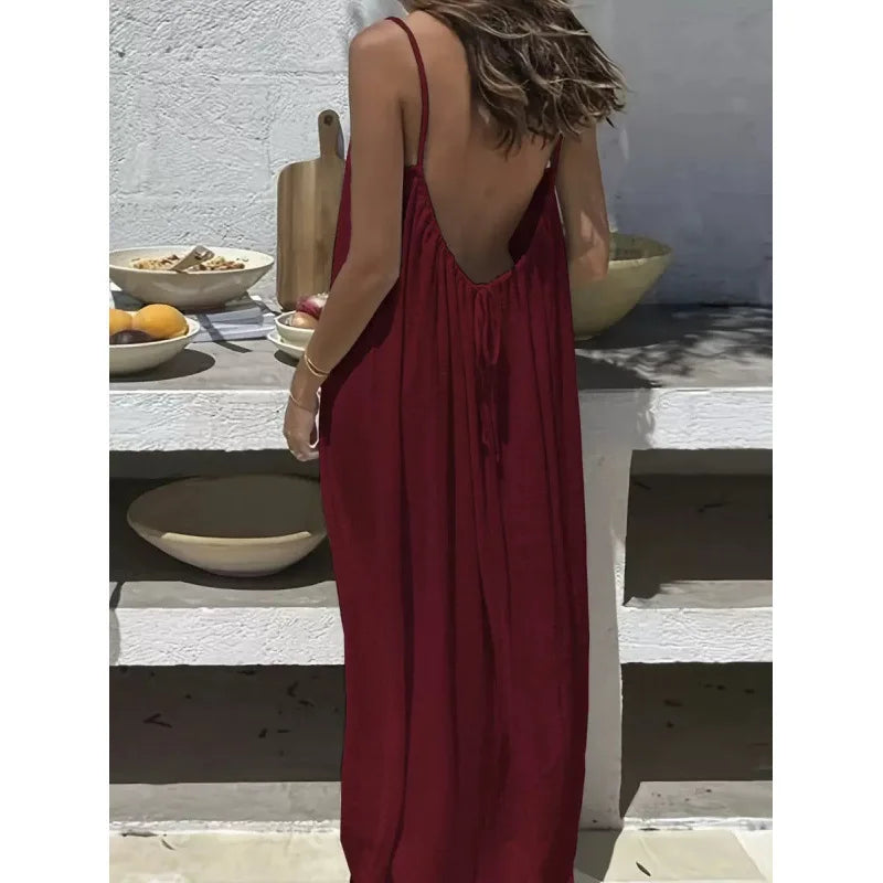 ✨ Vestido Maxi Sin Tirantes de Nueva Temporada – Comodidad y Estilo