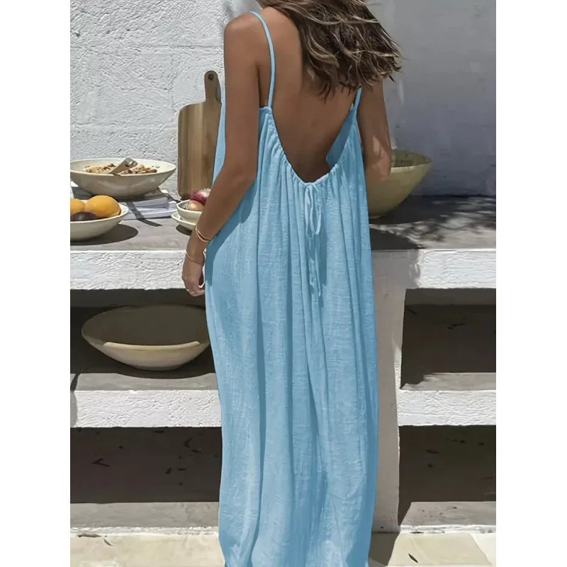 ✨ Vestido Maxi Sin Tirantes de Nueva Temporada – Comodidad y Estilo