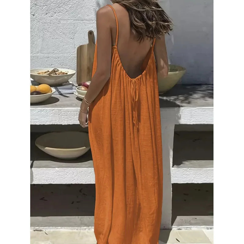 ✨ Vestido Maxi Sin Tirantes de Nueva Temporada – Comodidad y Estilo